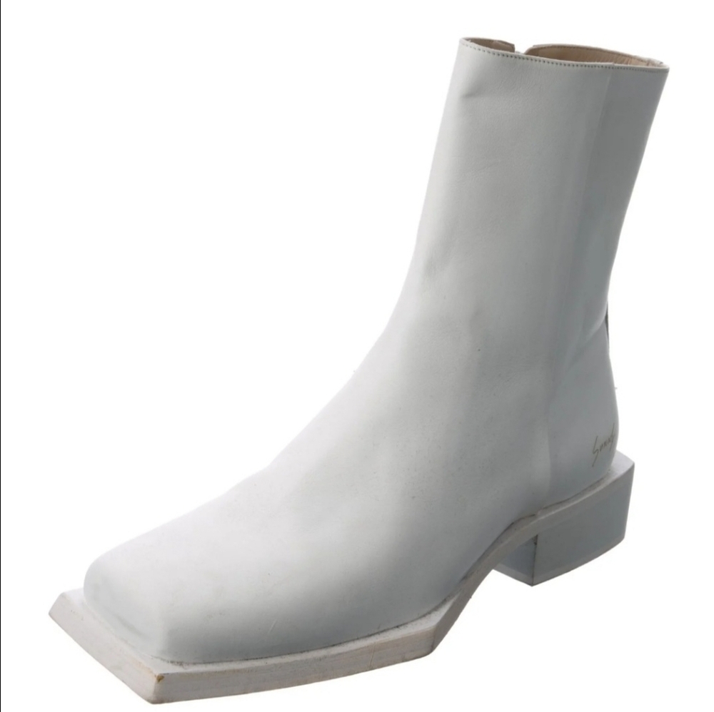 Stylish Reese Square White Men's Boots - Picture 2 of 12